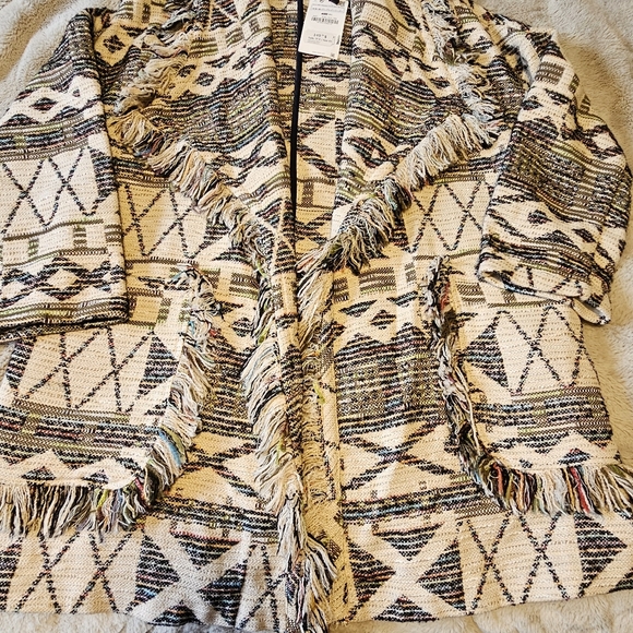 Zara Jacquard Fringe Coatigan (See Measurements for fit.) - Picture 12 of 15